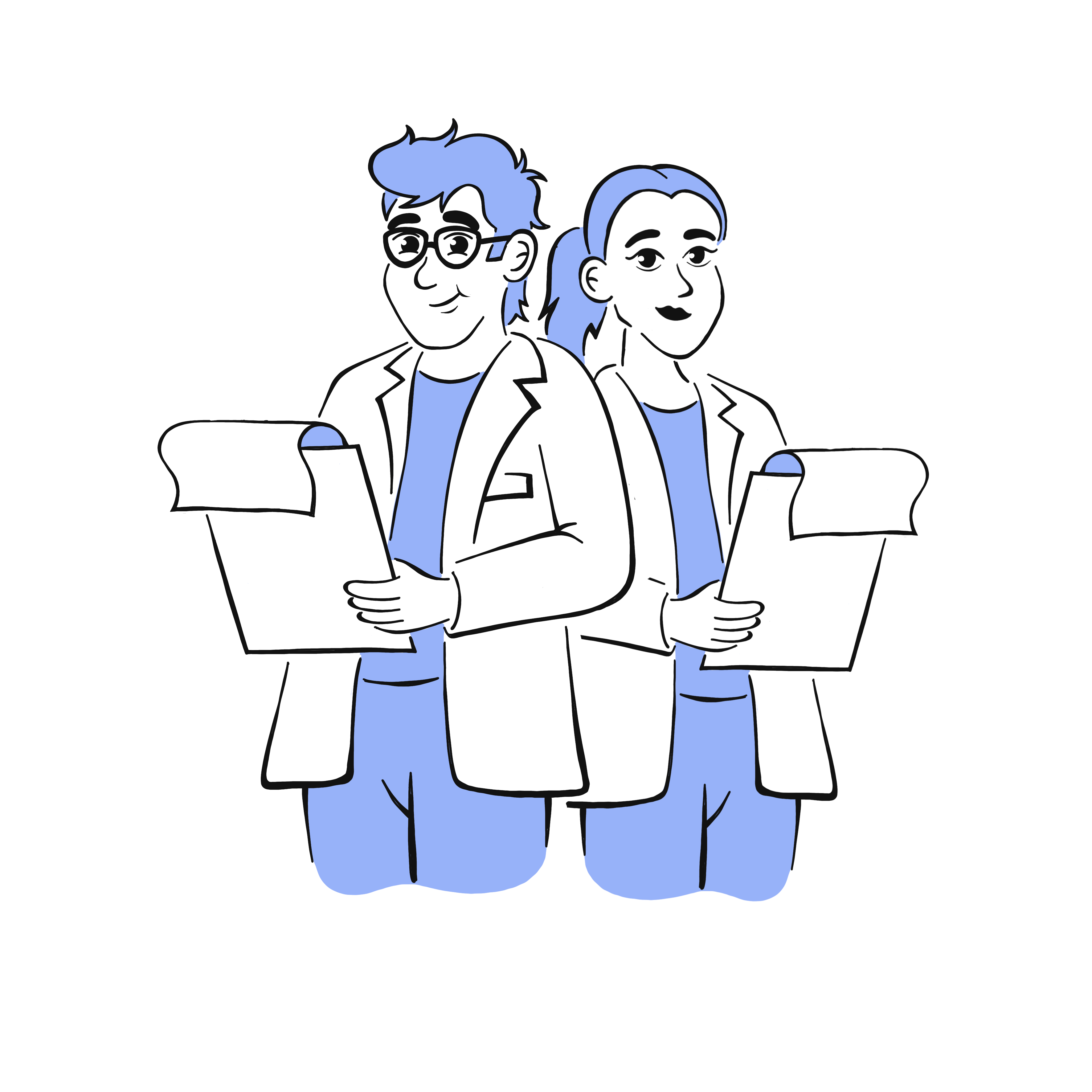 To menn i svarte dresser